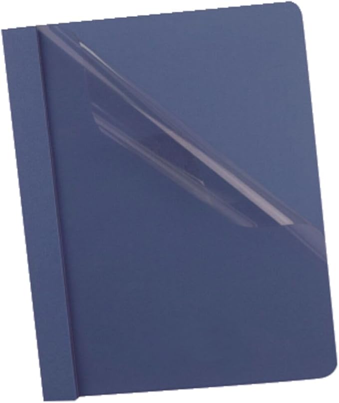Oxford Clear Front Report Covers, Dark Blue, Letter Size, 25 per Box (55838EE)
