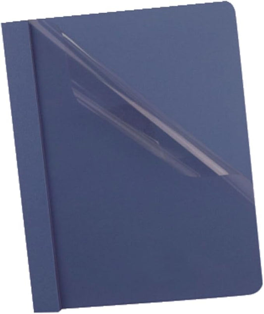 Oxford Clear Front Report Covers, Dark Blue, Letter Size, 25 per Box (55838EE)