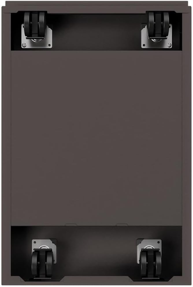 Pemberly Row 3 Drawers 27.75" Vertical Espresso Metal Filing Cabinet Lockable Pre-Assembled Stationary Letter Size for Home, Office