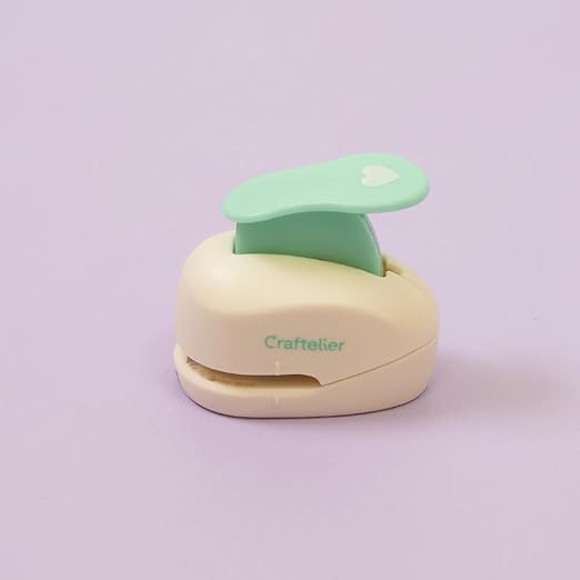 Craftelier - 3/8 Inch Heart Hole Punch with Lever Press | Hole Puncher for Paper Crafts | Heart Punch for Scrapbooking, DIY Cards & Journals | Hole Puncher for Paper & Cardstock.