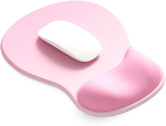 ErgoComfort Gel Wrist Rest Mouse Pad-Ergonomic Office Mousepad with Wrist Support-Non-Slip, Design Desk Accessories Mat for Home&Game Decor (06Blush Gradient)
