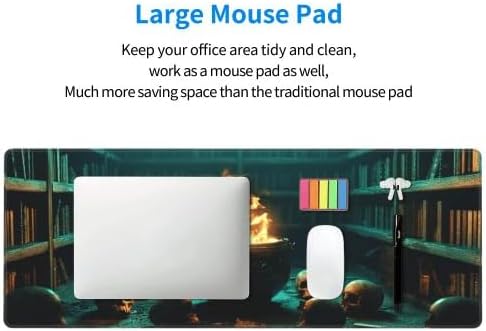 Underwater Mouse Pad 31.5 X 11.8 Inch Big Desk Rubber Base Stitched Edges Keyboard Pad XXL Mouse Mat for Home Game and Office