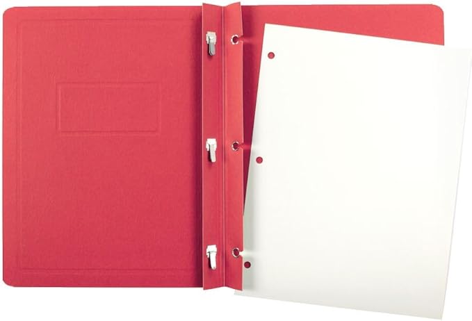 Oxford Title Panel and Border Front Report Covers, Red, Letter Size, 25 per Box, (52511) (Pack of 2)