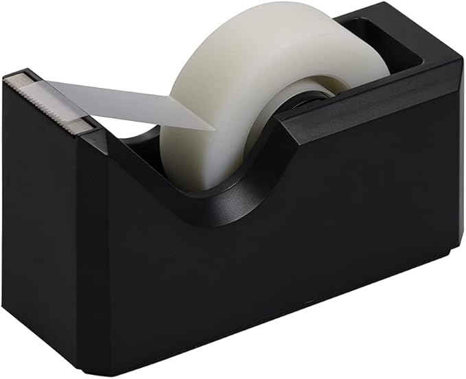 JAM PAPER Office & Desk Sets - 1 Stapler & 1 Tape Dispenser - Black - 2/Pack