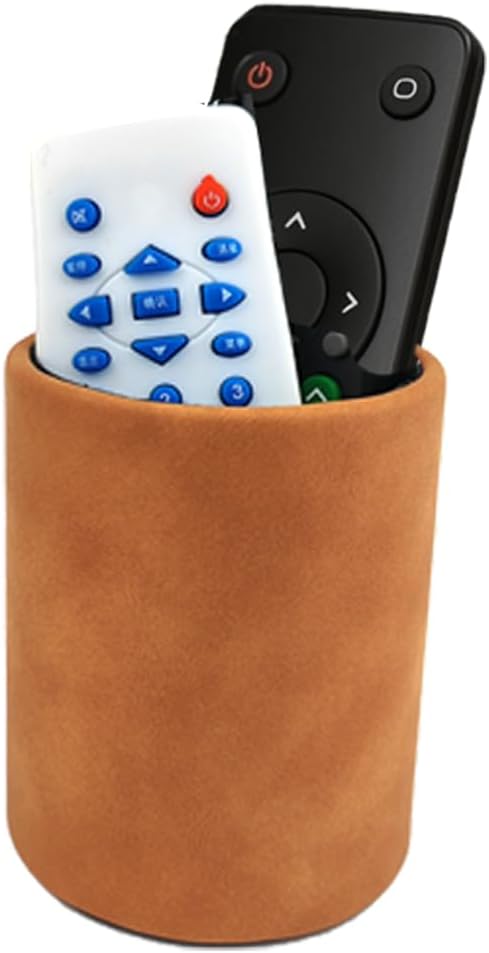 Pen Holder for Desk Pencil Organizer Cute Cup Holders Aesthetic (Yellow Brown, 4" x3.3")