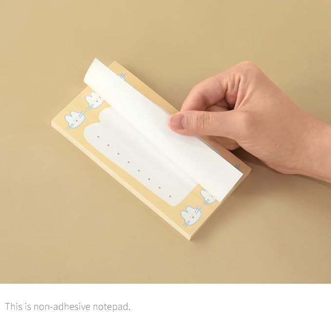 Monolike Memopad Storytown Afternoon A SET - 4 Packs, 4 Different Designs, 80 Sheets Per Pad, Total 320 Sheets, Note pads, Writing pads, 80x148mm