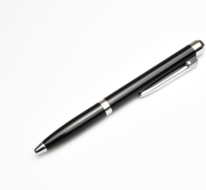 Model 28 Shortstock, Small Medium Tip Ballpoint Pen, Metal with Lacquer, Black Ink, 6 colors (Black)