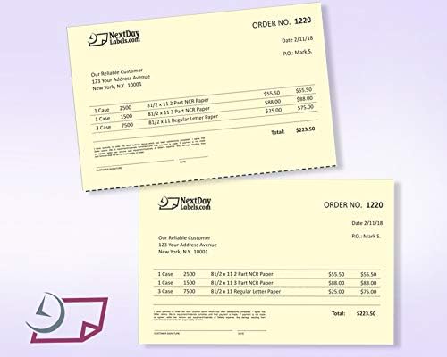 NextDayLabels - Pack of 500 Sheets, 8-1/2 x 11" Letter Size Perforated Paper (Canary, Perf @ 5-1/2")