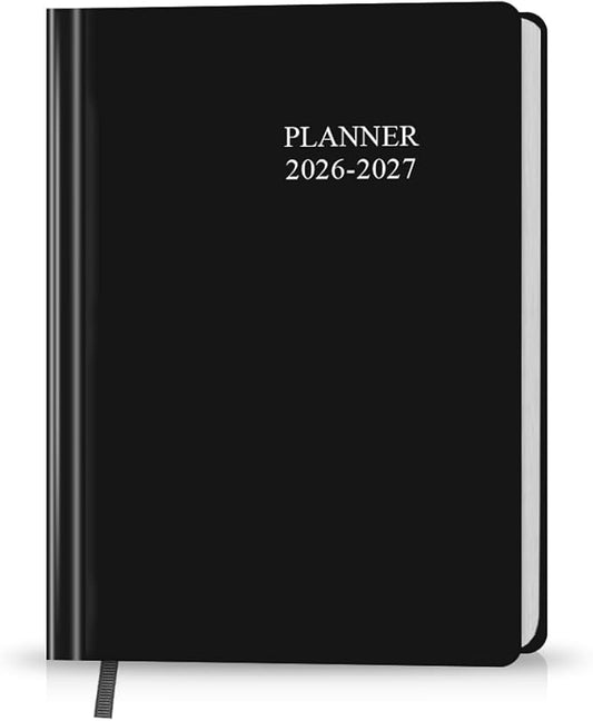 Planner 2026-2027 - 18 Months (Jan 2026 - Jun 2027) Agenda Planner 5.8" x 8.5", 2026-2027 Weekly & Monthly Planners with Hard Cover, Black