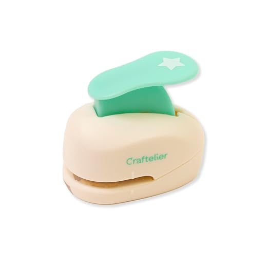 Craftelier - 3/8 Inch Star Hole Punch with Lever Press – Star Hole Puncher for Paper Crafts | Star Punch for Scrapbooking, DIY Cards & Journals | Hole Punch Shapes for Paper & Cardstock.