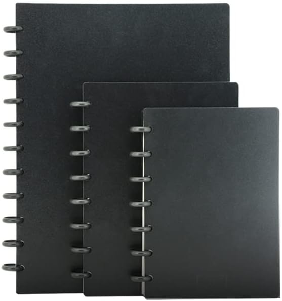 100pcs Discbound Notebook Discs DIY Planner Accessories fits for Tul,Levenger,Arc,Happy Planner,Talia(Black Smoke Black Mixed,1.1inch/28mm)