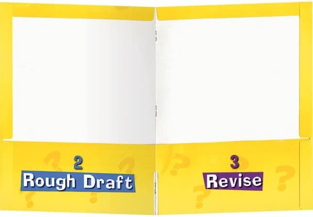 Really Good Stuff Writing Process 4-Pocket Laminated Student Folders, 9.5" by 12" (Set of 12) - Keep Students Organized and Teaches Writing Process, Store Work-in-Progress and Monitor Progression