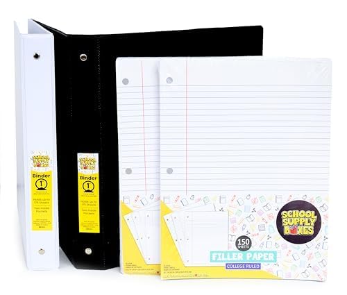 Secondary School Essentials Bundle | Case (2 Boxes) - 51 Pieces per Box | School Supply Boxes - Back to School Essentials | Includes Notebooks, Binders, Pencils, Index Cards, Highlighters, & More