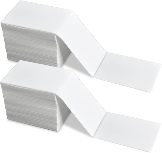 4x6 Thermal Labels, FungLam 2000 Fanfold 4" x 6" Direct Thermal Shipping Labels, Thermal Printer Labels with Perforated line, Permanent Adhesive, Compatible Zebra, Rollo Label Printer