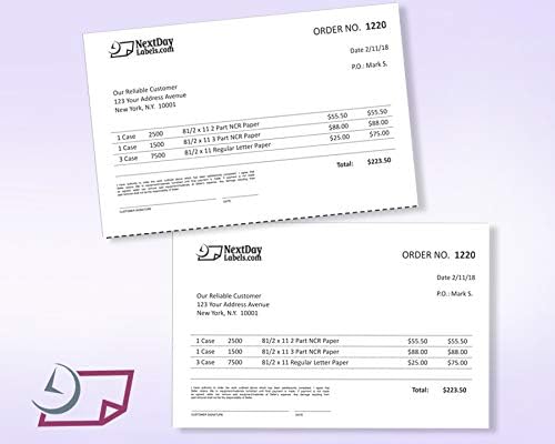NextDayLabels - Pack of 500 Sheets, 8-1/2 x 11" Letter Size Perforated Paper (White, Perf @ 5-1/2")
