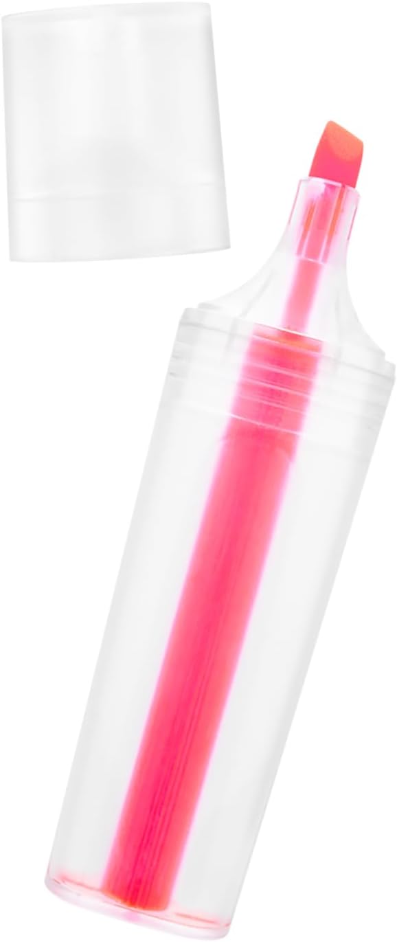 RPET Highlighter Customize Text Name or Personalized Image 0.95 Each - Sold in Pack of 250 - Clear with Pink