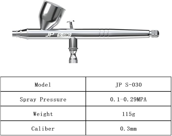 JP s030 Airbrush Spray Gun Advanced Precision Spraying, Model Painting, Nail Art, Crafts, and Lure Making