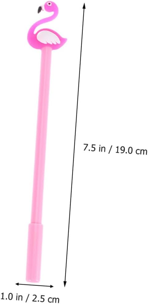 20Pcs Flamingo Gel Pens Fine Tip Cartoon Writing Pens for Students School and Home Use with Ink Capacity and Design