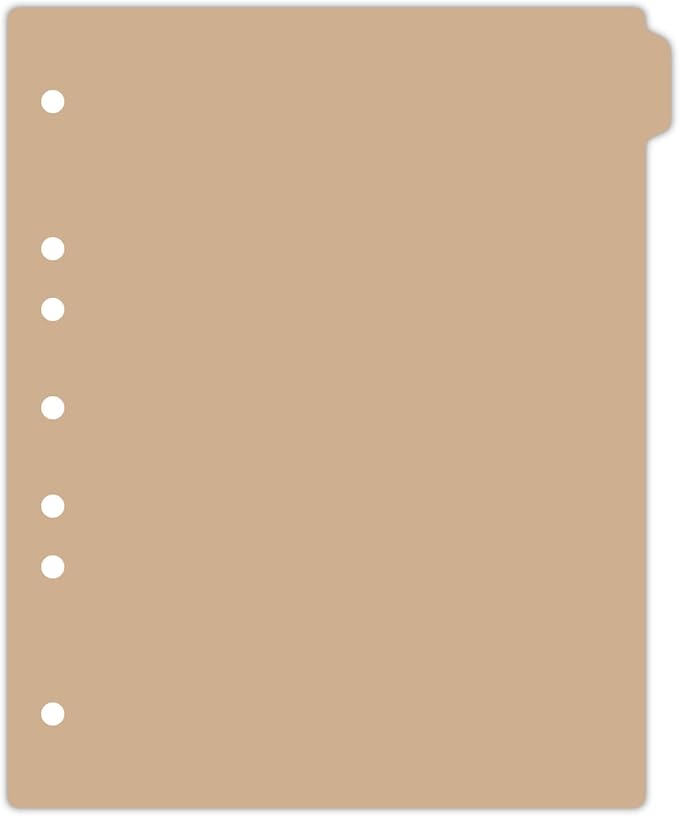 Carstens - Heavy Duty Plastic Ring Binder Dividers, Side Tab, 1/9 Cut, Tab 1 Position, US Letter, Beige, Pack of 10, (2618-10) - Ideal Medical Chart Dividers or Index Tabs for 3 Ring Binders
