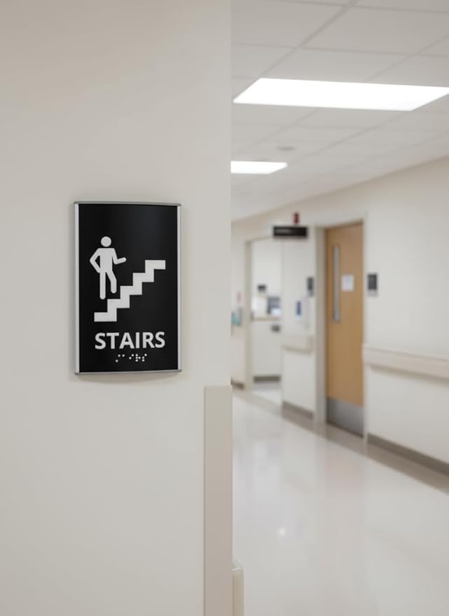 Office Door/Wall NAMEPLATE Sign Frame Display Curvature Design Silver Holder (6.0" W x 8.27" H)