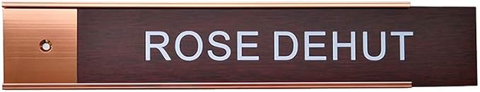 Nameplate Holder Wall or Door 5Pack (Rose Gold, 2“ × 10”)