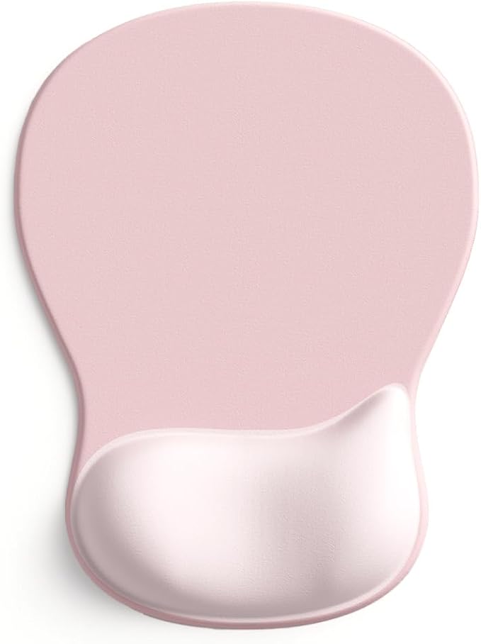 ErgoComfort Gel Wrist Rest Mouse Pad-Ergonomic Office Mousepad with Wrist Support-Non-Slip, Design Desk Accessories Mat for Home&Game Decor (02Pink Serenity)