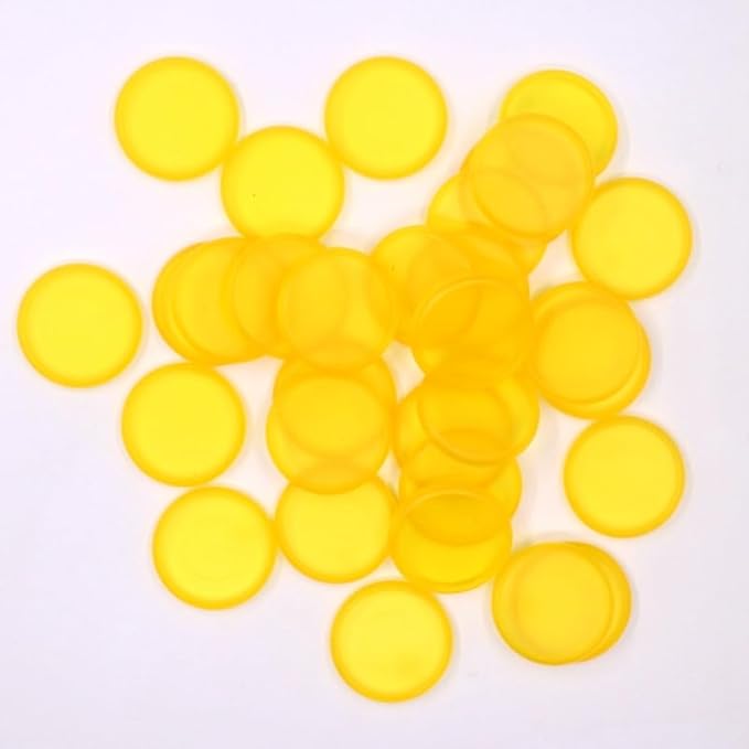 100pcs Discbound Notebook Discs DIY Planner Accessoriesfits for Tul,Levenger,Arc,Happy Planner,Talia(Transparent Yellow,1.26 inch/32mm)