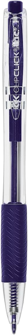 Inc. ClipClicks Retractable Ballpoint Pens - Bulk 1.0-mm Medium-Point Pen Set With Comfort Grip for School, Office, Writing, and Journaling, 50 Count, Blue