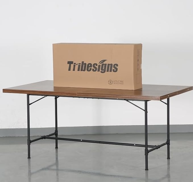 Tribesigns 6FT Conference Table, Rustic Rectangle 70.8" W x 35.4" D Meeting Table, Modern Seminar Table Boardroom Desk for Office Meeting Conference Room (6ft, Rustic)