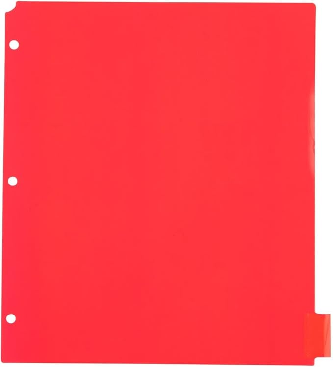 JAM Paper Plastic Index Tab Dividers - 8-Tab - 9 3/4 x 11 1/2 - Multicolor - 6 Sets of 8 Tabs/Pack