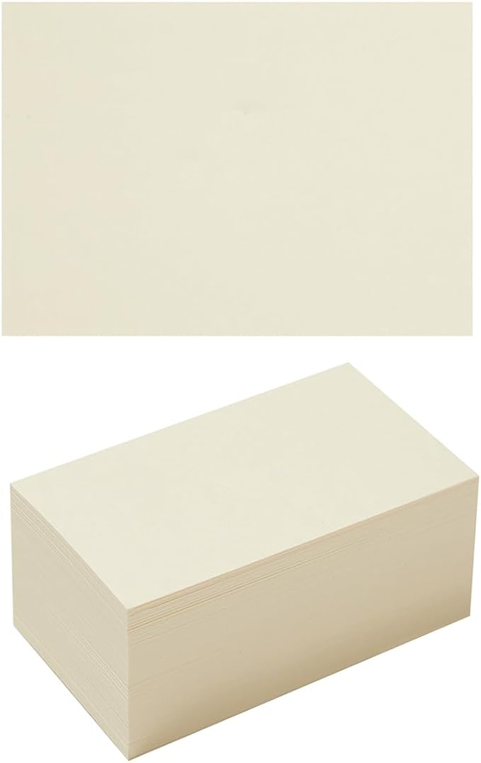 50 Sheets Blank Cardstock Paper 250 GSM Thick Heavy Cards Stock for DIY Art Projects, Card Making, Postcards, Greeting Cards, Birthday Party, Wedding Invitation (Cream, 5x7 inches)