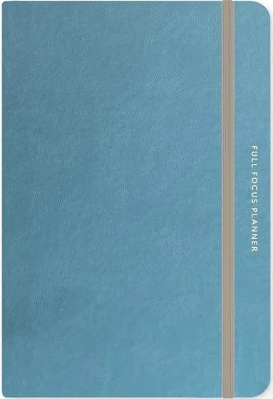 Full Focus French Blue Leather Planner by Michael Hyatt - The #1 Daily Planner to Set Annual Goals, Increase Focus, Eliminate Overwhelm, and Achieve Your Biggest Goals - Hardcover