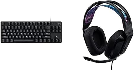 Logitech G413 TKL SE Mechanical Gaming Keyboard + G335 Wired Gaming Headset - Black