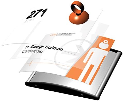 Set of 5 Metal Customizable Sign Holders 6" x 6" - Easy to Change Graphics, Perfect for Offices, Schools, and Businesses