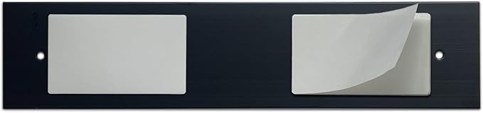 10 Pack 2” x 10” Aluminum Name Plate Holders for Door or Wall, Office Wall Mount Name Plate Holder with Textured Design and Double Sided Tape, for Office, Business, Meeting Room (Black)