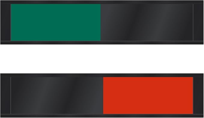 SmartSign Blank Slider Sign (Red/Green), 2.25" x 10", 60 mil Plastic Plate in Aluminum Frame with Foam Adhesive Backing, Privacy Slide Door Indicator - for Office, Workplace, Conference Room, USA-Made