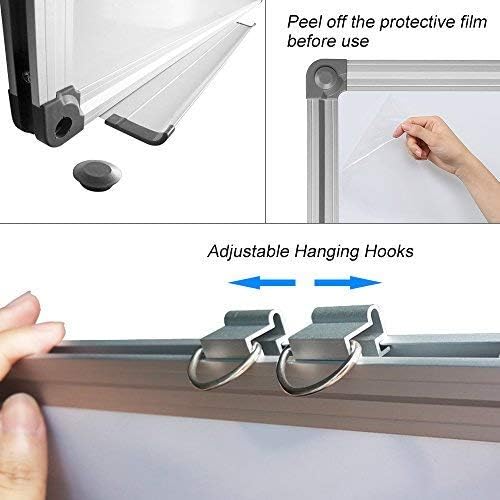 XIWODE Magnetic Dry Erase Board 32x44 Inches, Whiteboard for Wall with Silver Aluminum Frame, Durable Writing Surface for Home, Office & School Classroom