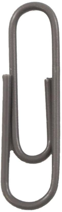 JAM PAPER Colorful Standard Paper Clips - Regular 1 Inch - Gray Paperclips - 100/Pack