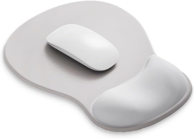 ErgoComfort Gel Wrist Rest Mouse Pad-Ergonomic Office Mousepad with Wrist Support-Non-Slip, Design Desk Accessories Mat for Home&Game Decor (03Silver Surge)