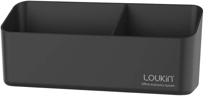 loukin Magnetic and Adhesive Marker Holder, Dry Erase Accessory Tray, Magnetic Storage Organizer for Whiteboard, Glass or Refrigerators (Black)
