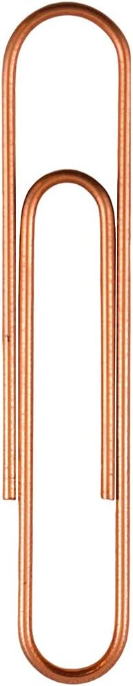 JAM Paper Colored Jumbo Paper Clips - Rose Gold Paperclips - 75/pack