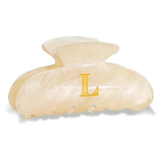 2025 Friendship Gifts for Women - Acrylic Letter Hair Clips for Women, Monogram Fashion Glitter Claw Clips, Birthday Christmas Gifts for Friends, Letter L