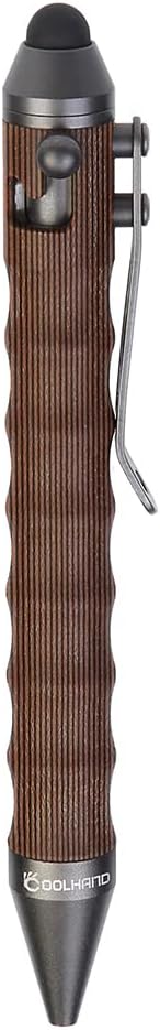 Cool Hand 4.5'' Bolt Action Pens, EDC Ballpoint Ink Refillable, Stylus for Touch Screen, Ergonomic Grip, Hold in Texture with Finger Grooves