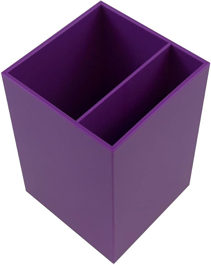 JAM PAPER Plastic Pen Holder - Purple - Desktop Pencil Cup - Sold Individually