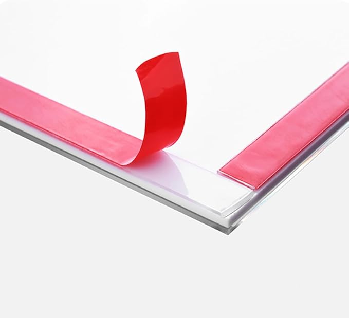 Wall Mount Acrylic Sign Holder Self Adhesive Magnetic Display Frame Clear Document Frame for Office, Store, School, Home, Wall Picture Frame (Vertical A5 148×210mm/5.83×8.27inches)