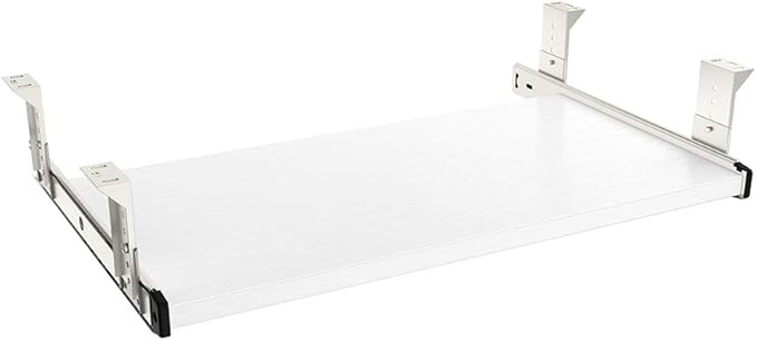 FRMSAET Furniture Accessories Office Product Suits Hardware 20/24/30 inches Keyboard Drawer Tray Wood Holder Under Desk Adjustable Height Platform. (20 inches, White)