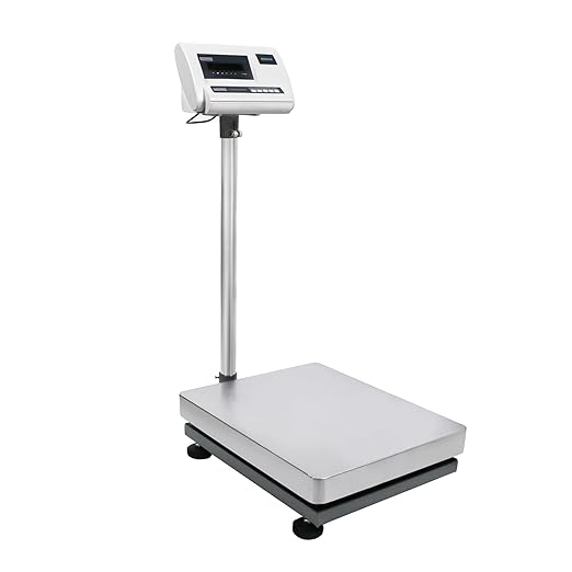 U.S. Solid Bench Scale - Stainless Steel Postal Package Shipping Scale Digital Bench Platform Balance with 16 inch x 20 inch Platform, Lb/Kg Switchable, 680 lb x 0.02 lb