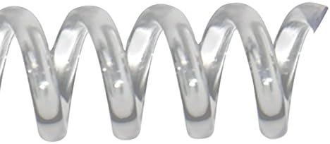TruBind 8mm (5/16 in.) Spiral Binding Coils for Reports, Presentations and Proposals | 4:1 Pitch | 12 in. Length | Clear | 54 Sheets Binding Capacity | 100 Pack
