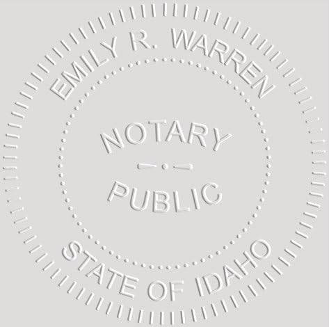 MaxMark Notary Seal Round Pink Embosser for Idaho State - Includes Gold Burst Seal Labels (50 Count)