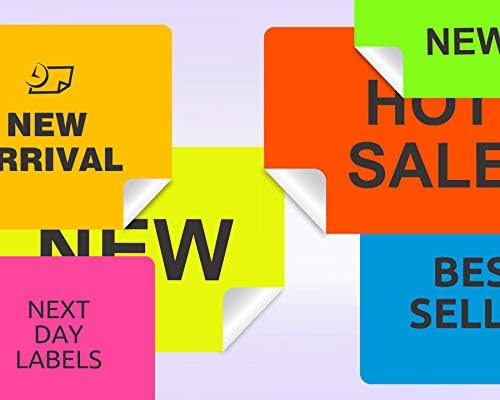 NextDayLabels - 8-1/2 x 11" Neon Color High Light Fluorescent Labels for Laser & Inkjet Printer (Orange Fluorescent, 1" x 2-5/8" - 30 Per Page | 750 Labels)